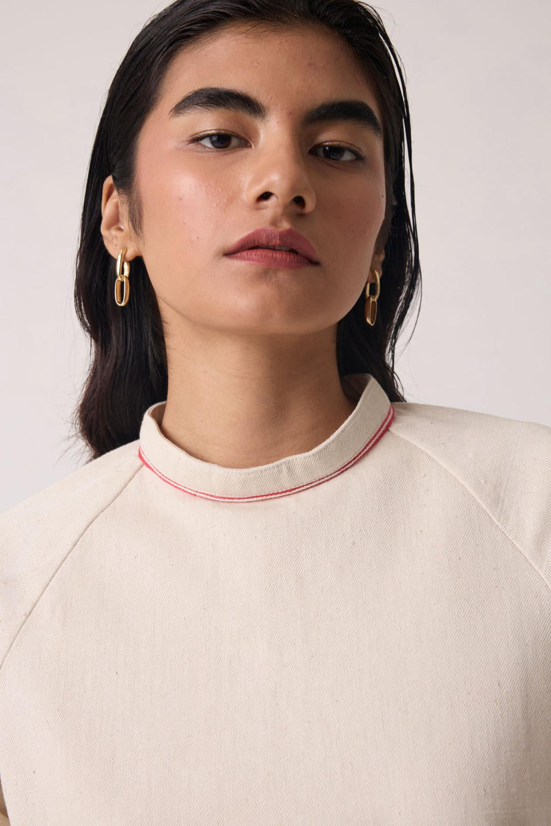 Soichi Off White Handwoven Dress cotton by The Summer House for women Worldwide
