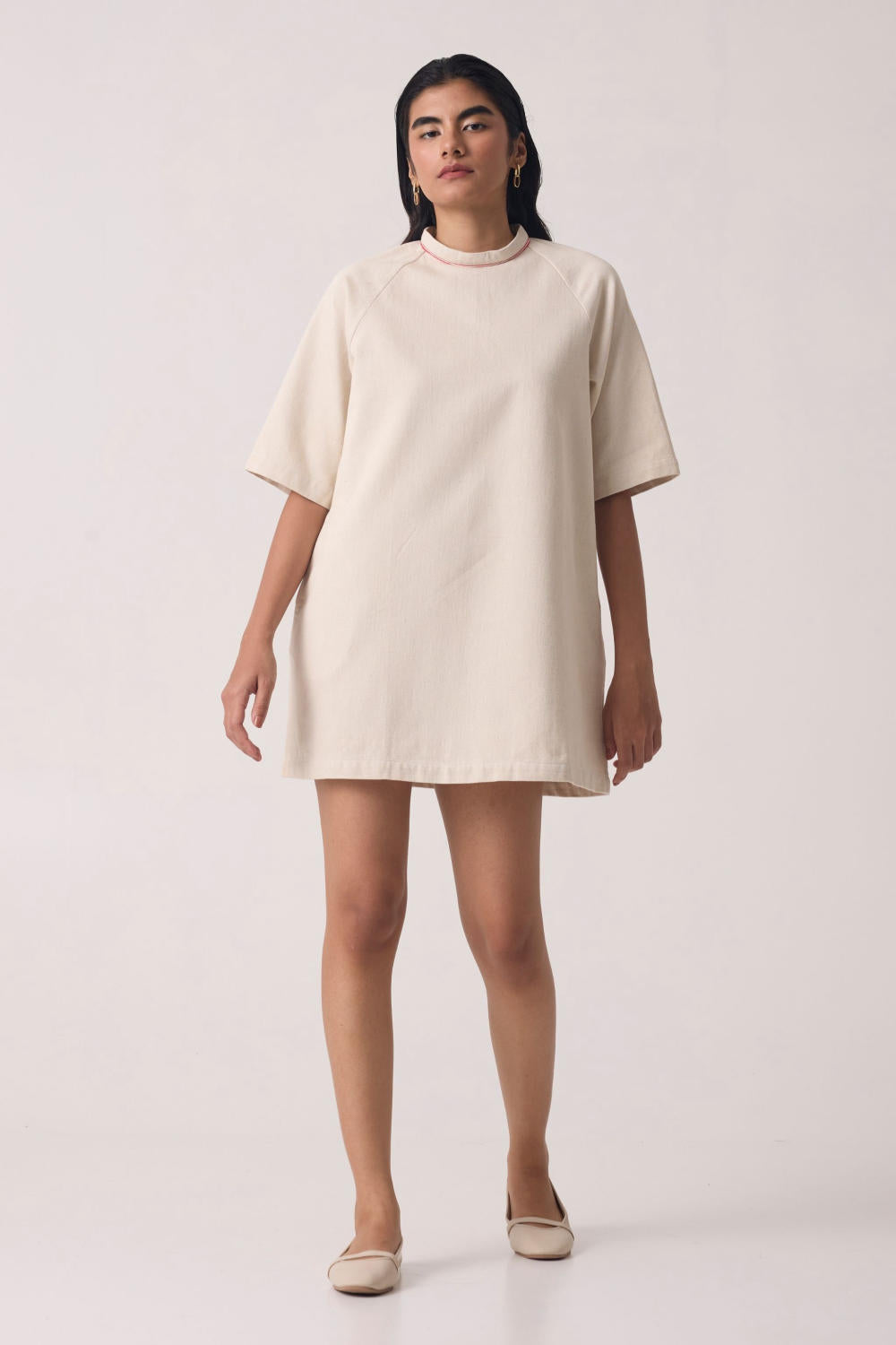 Soichi Off White Handwoven Dress