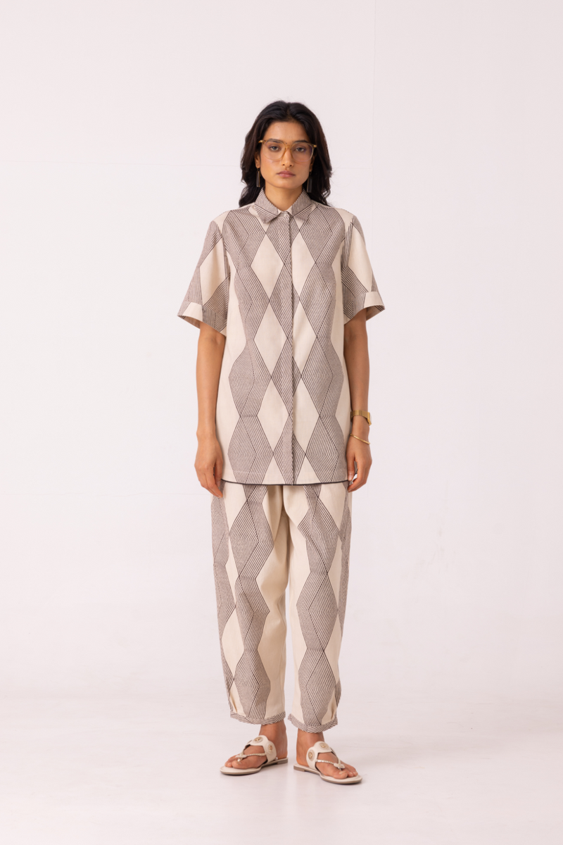 Sonja Hand Printed Barrel Pants cotton by The Summer House for women Worldwide