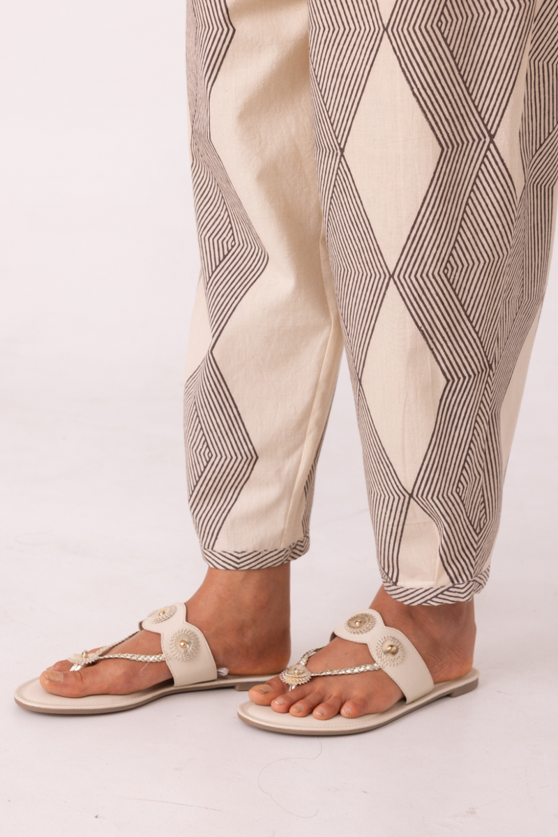Sonja Hand Printed Barrel Pants cotton by The Summer House for women Worldwide