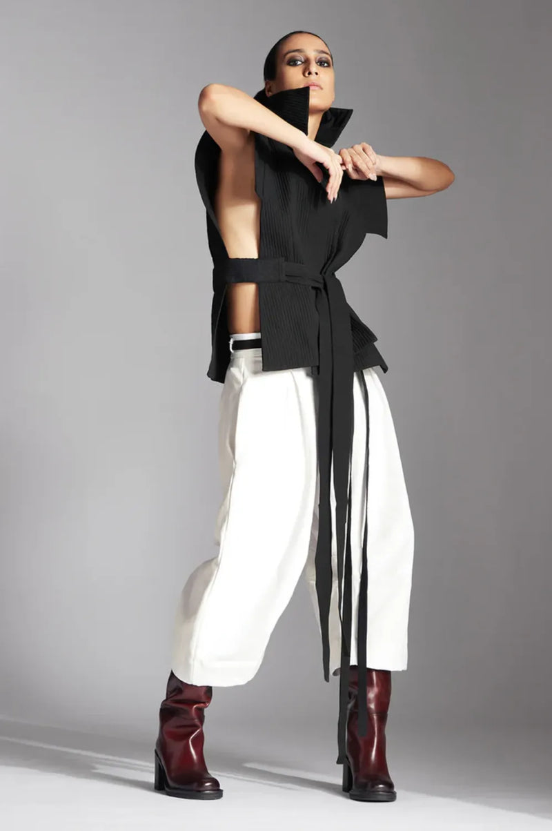 Sora Jacket in Black cotton by Chola in black color for women Worldwide