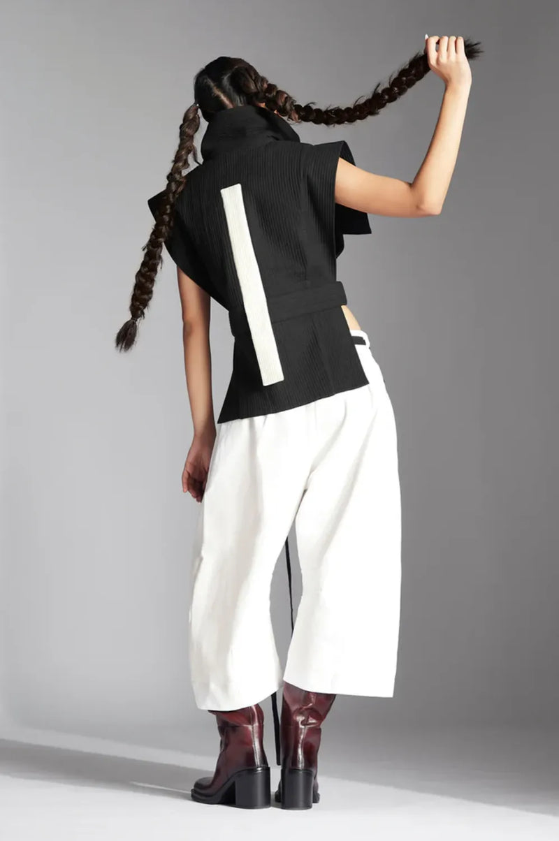Sora Jacket in Black cotton by Chola in black color for women Worldwide