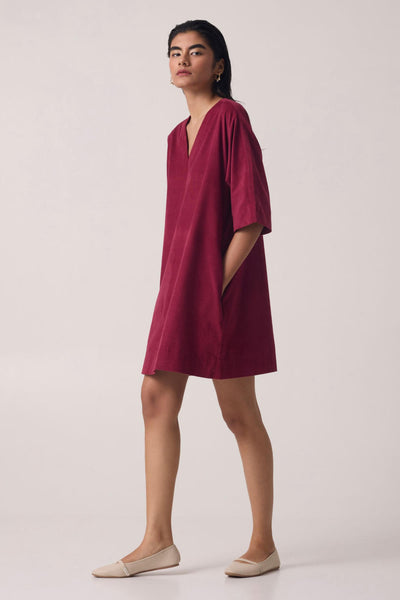 Stad Cherry Corduroy Dress