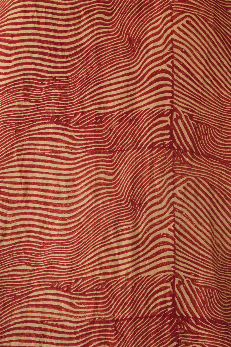 Stad Hand Printed Red Dress
