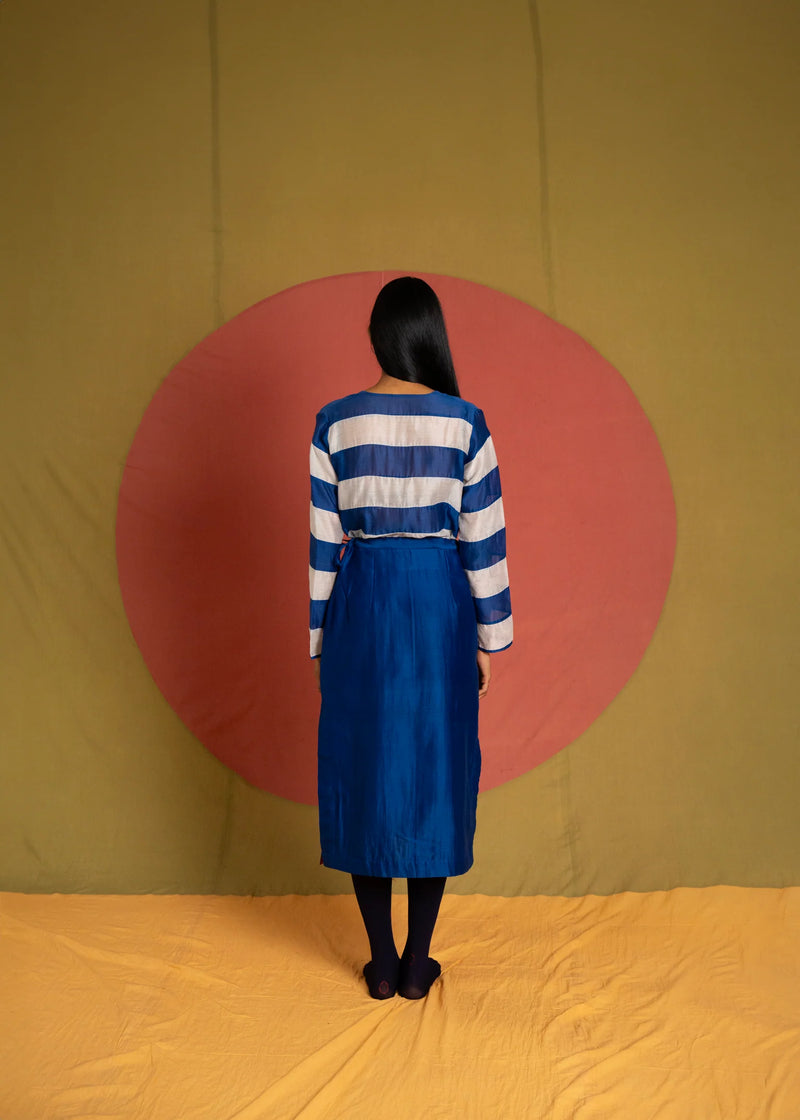 Stella Top CH-Blue and White