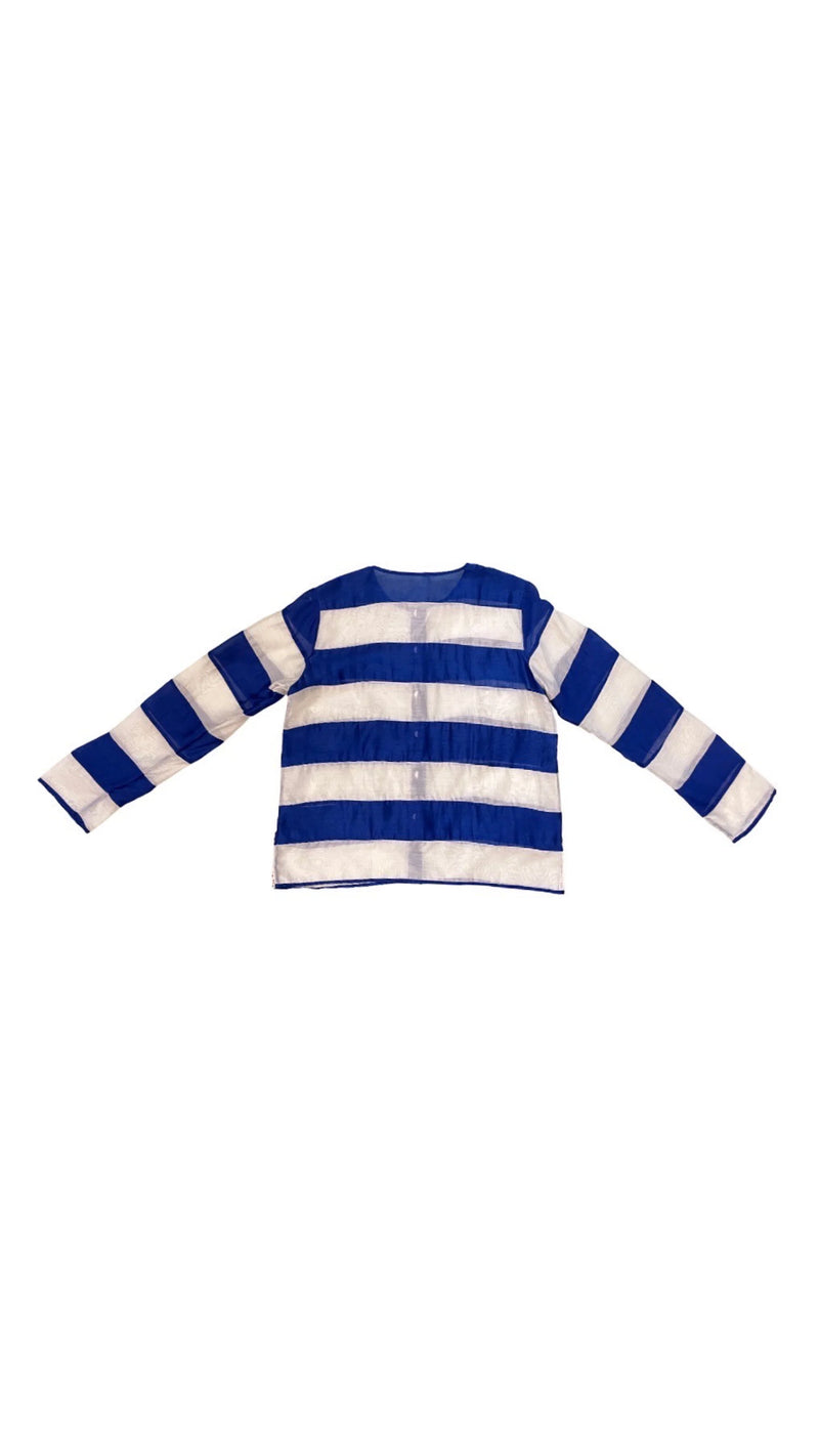 Stella Top CH-Blue and White