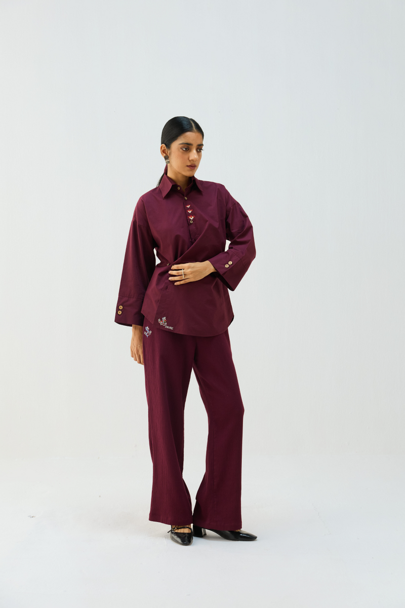 Stillness Organic Cotton Wrap Shirt cotton by Sui for women Worldwide