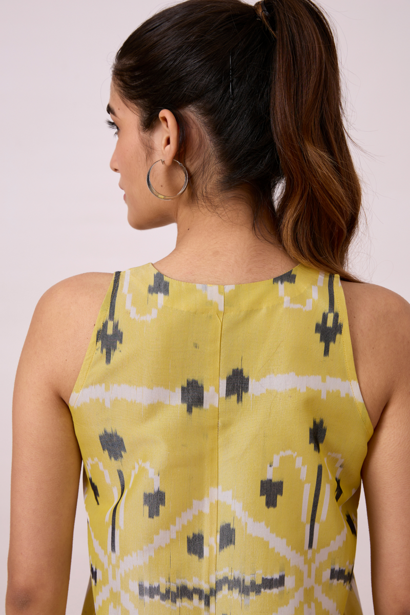 Strand - Yellow Ikat silk Dress by The Summer House for women Worldwide