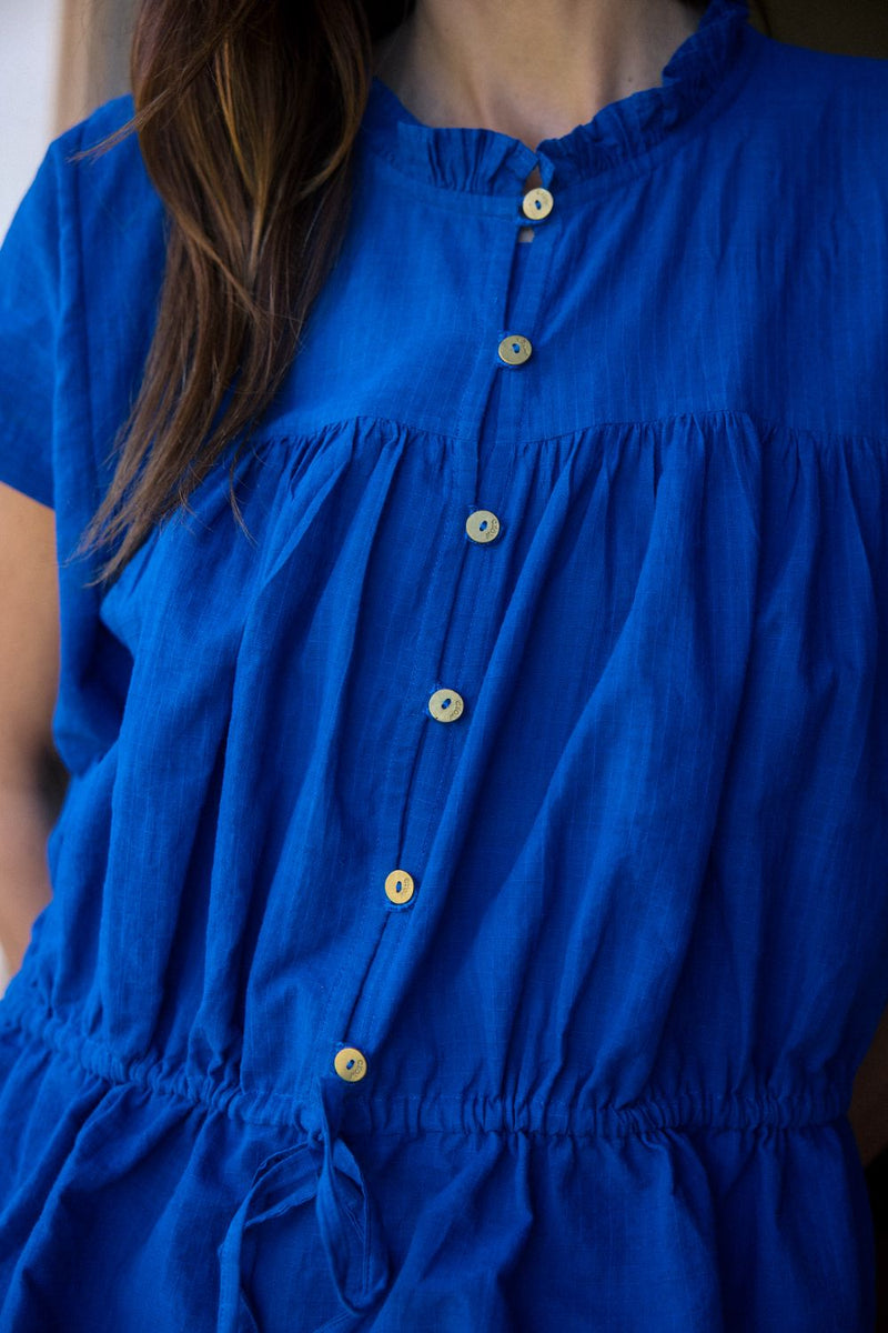 Studio Gather Top – Cobalt