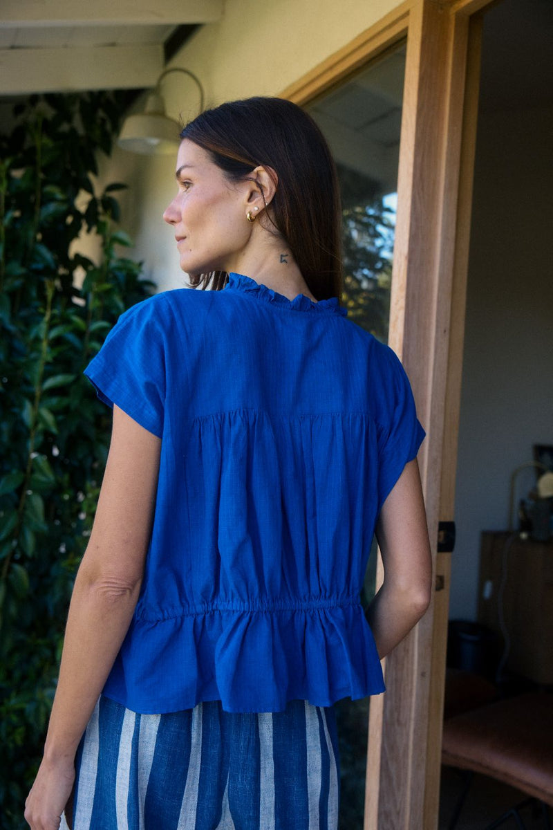 Studio Gather Top – Cobalt