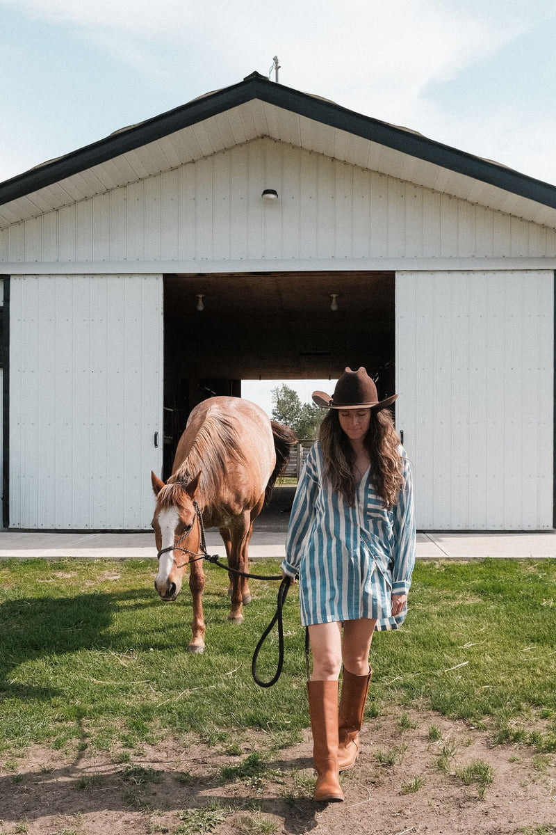 Artist Smock — Summer Blue mul by World of Crow in multi color for women Worldwide