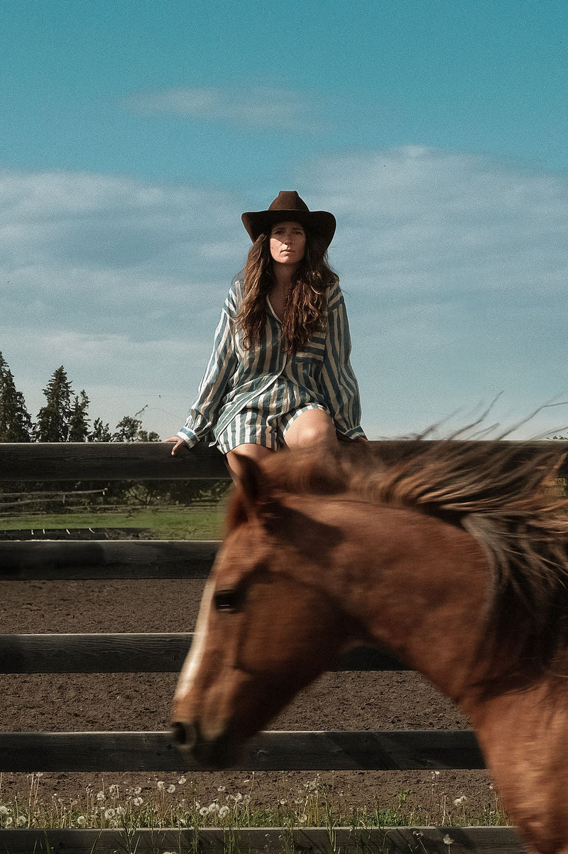 Artist Smock — Summer Blue mul by World of Crow in multi color for women Worldwide