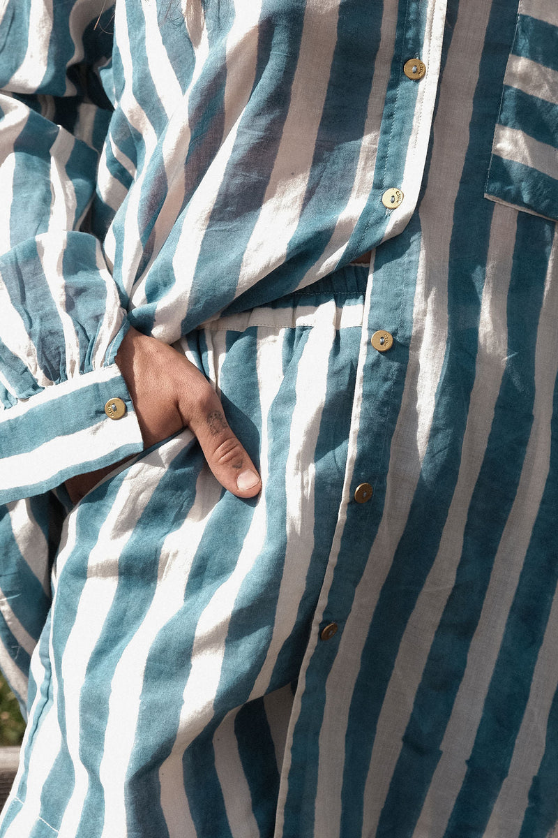 Artist Smock — Summer Blue mul by World of Crow in multi color for women Worldwide