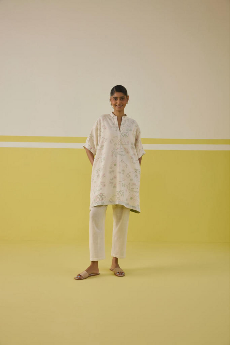 Summer Joy Handspun Handwoven Organic Cotton Kurta Top cotton by SUI in multi color for women Worldwide