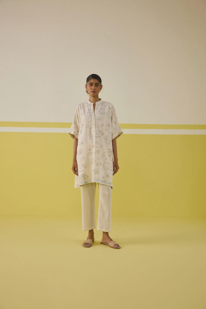 Summer Joy Handspun Handwoven Organic Cotton Kurta Top cotton by SUI in multi color for women Worldwide