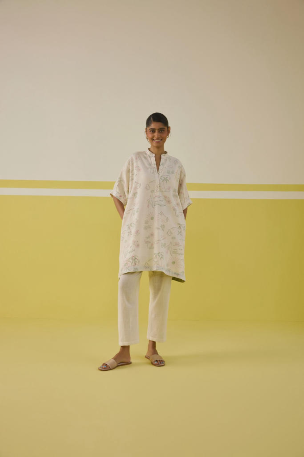 Summer Joy Handspun Handwoven Organic Cotton Kurta Top