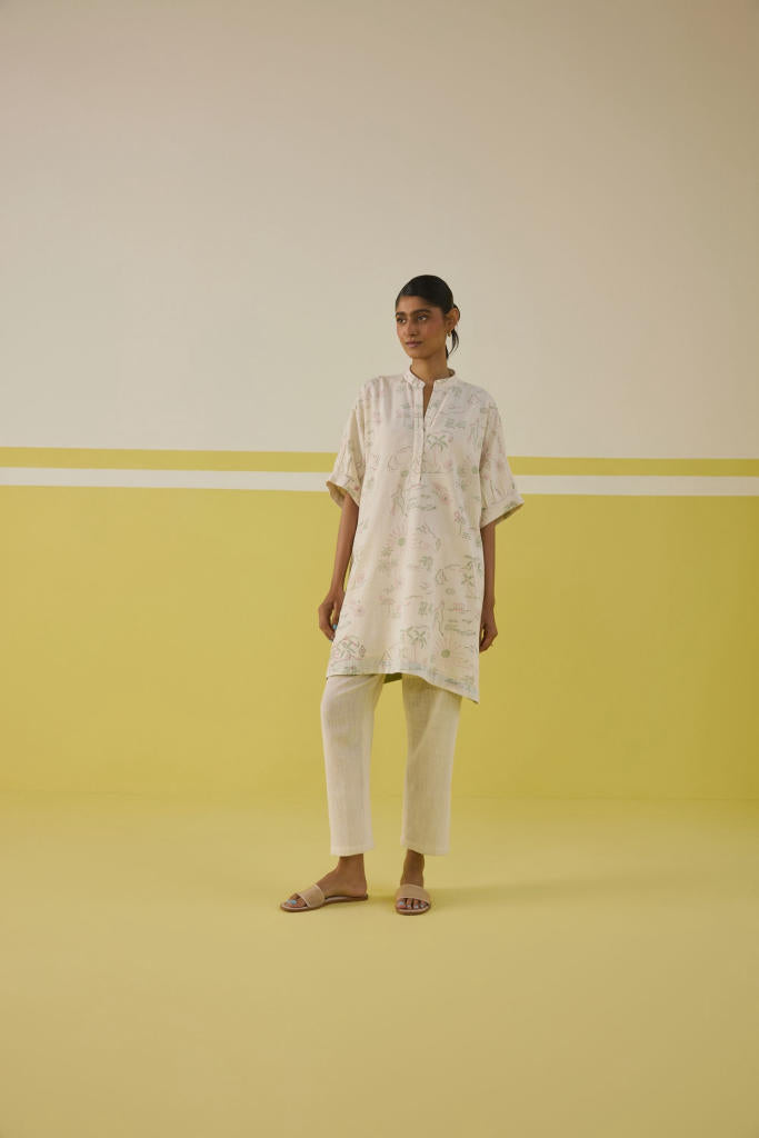 Summer Joy Handspun Handwoven Organic Cotton Kurta Top cotton by SUI in multi color for women Worldwide