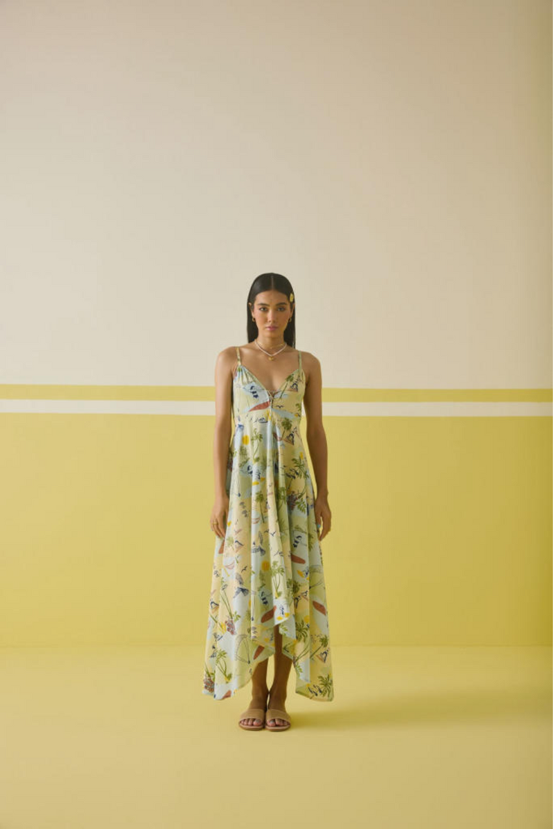 Summer Sea Lyocell Dress mul by SUI in multi color for women Worldwide