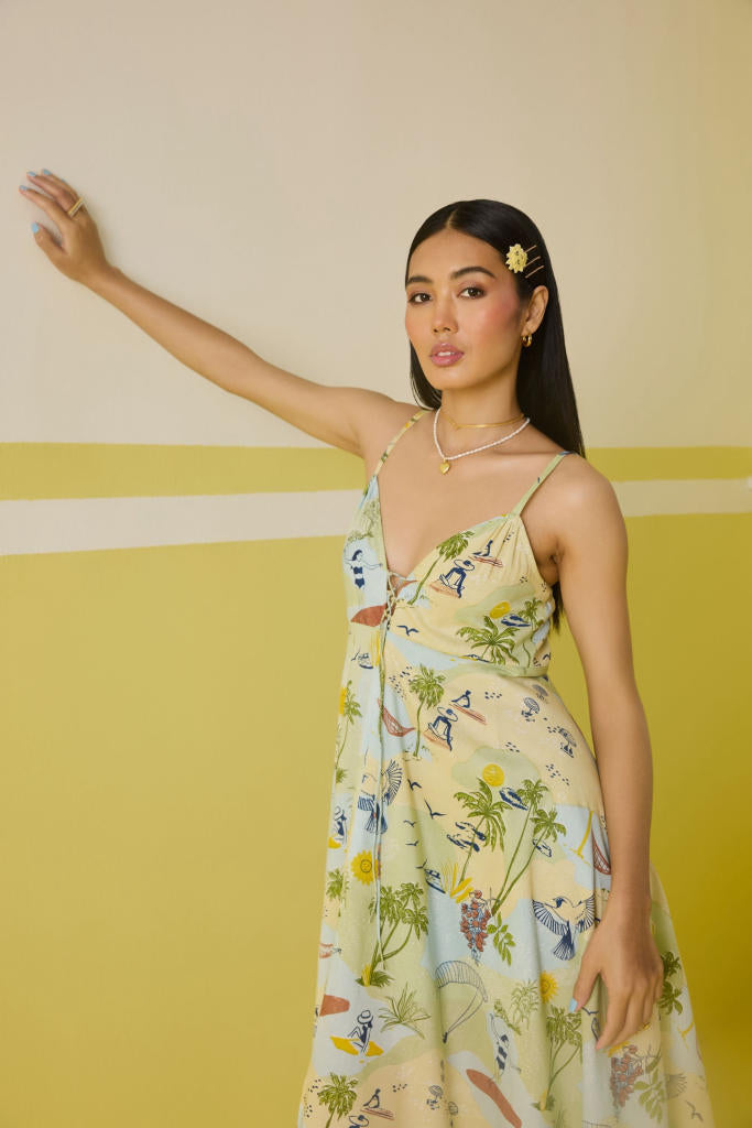 Summer Sea Lyocell Dress mul by SUI in multi color for women Worldwide