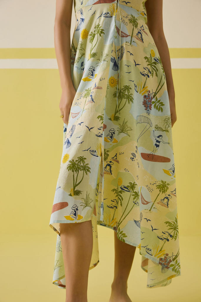 Summer Sea Lyocell Dress mul by SUI in multi color for women Worldwide