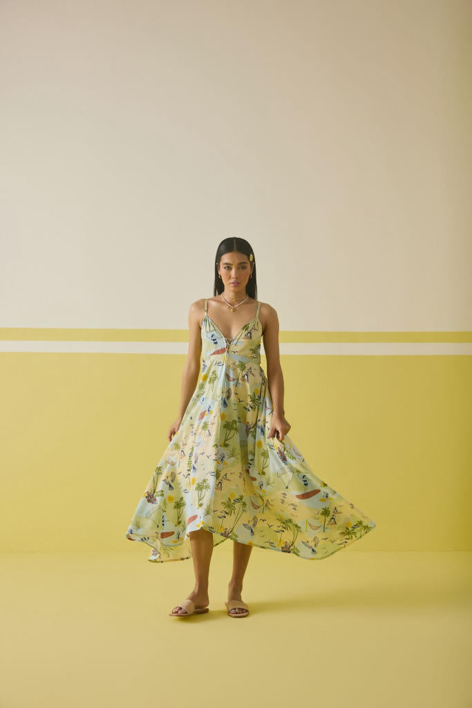 Summer Sea Lyocell Dress mul by SUI in multi color for women Worldwide
