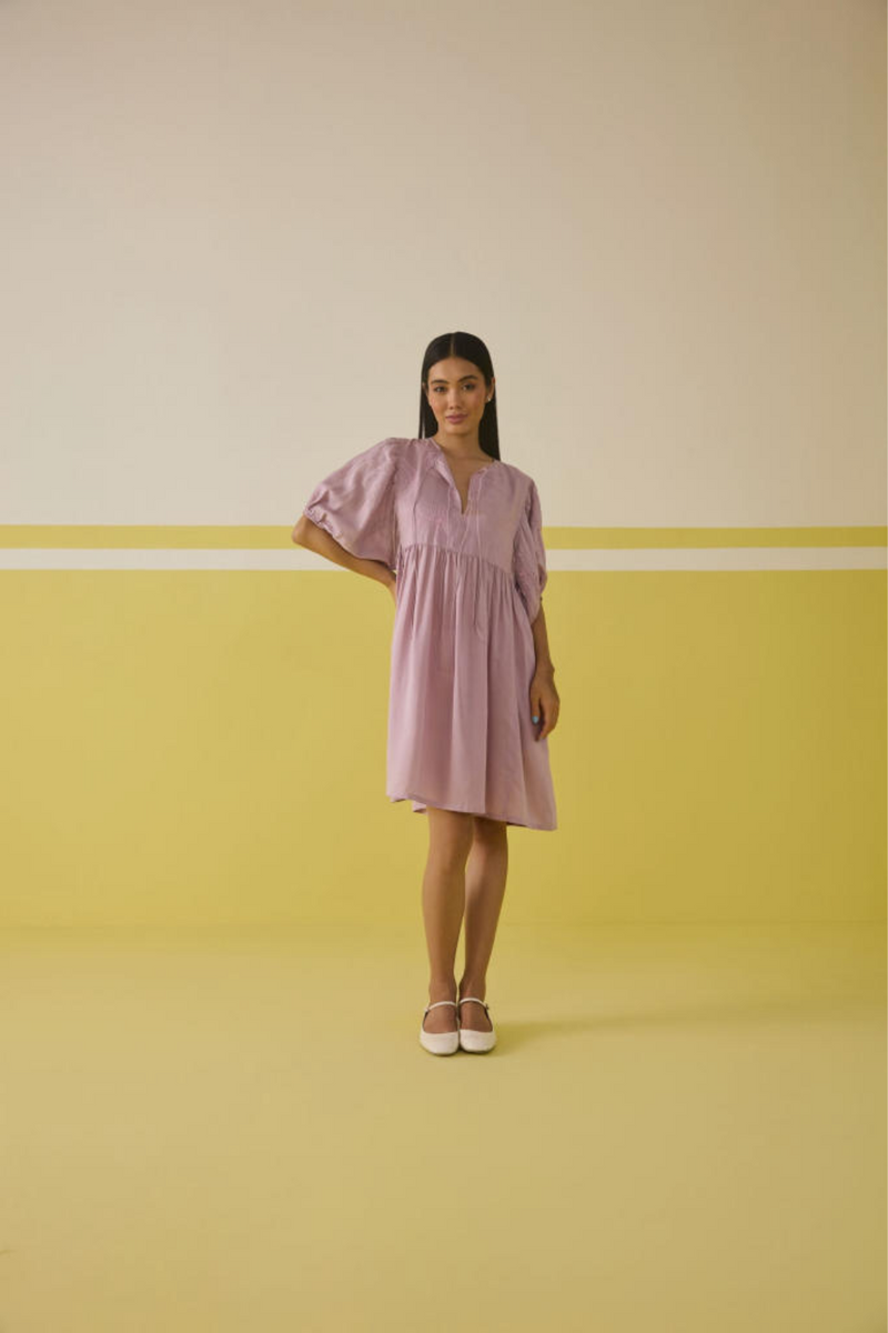 Sun Garden Lyocell Dress by SUI in pink color for women Worldwide