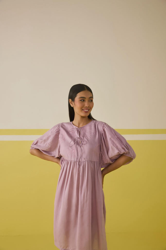 Sun Garden Lyocell Dress by SUI in pink color for women Worldwide