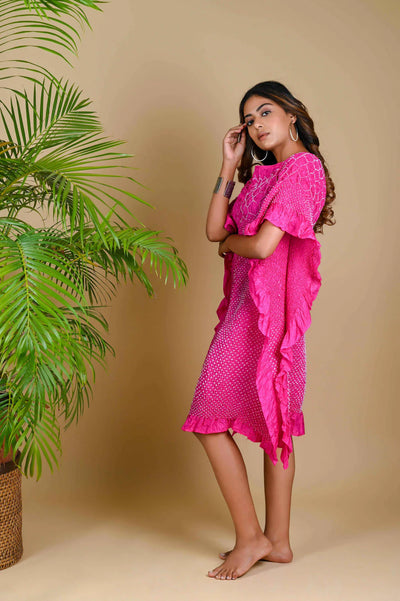 SUNFLOWER KAFTAN-FUSCHIA PINK