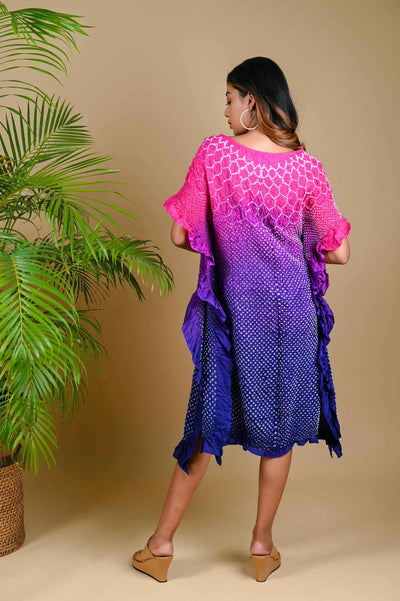 SUNFLOWER KAFTAN-PINK PURPLE SHADED