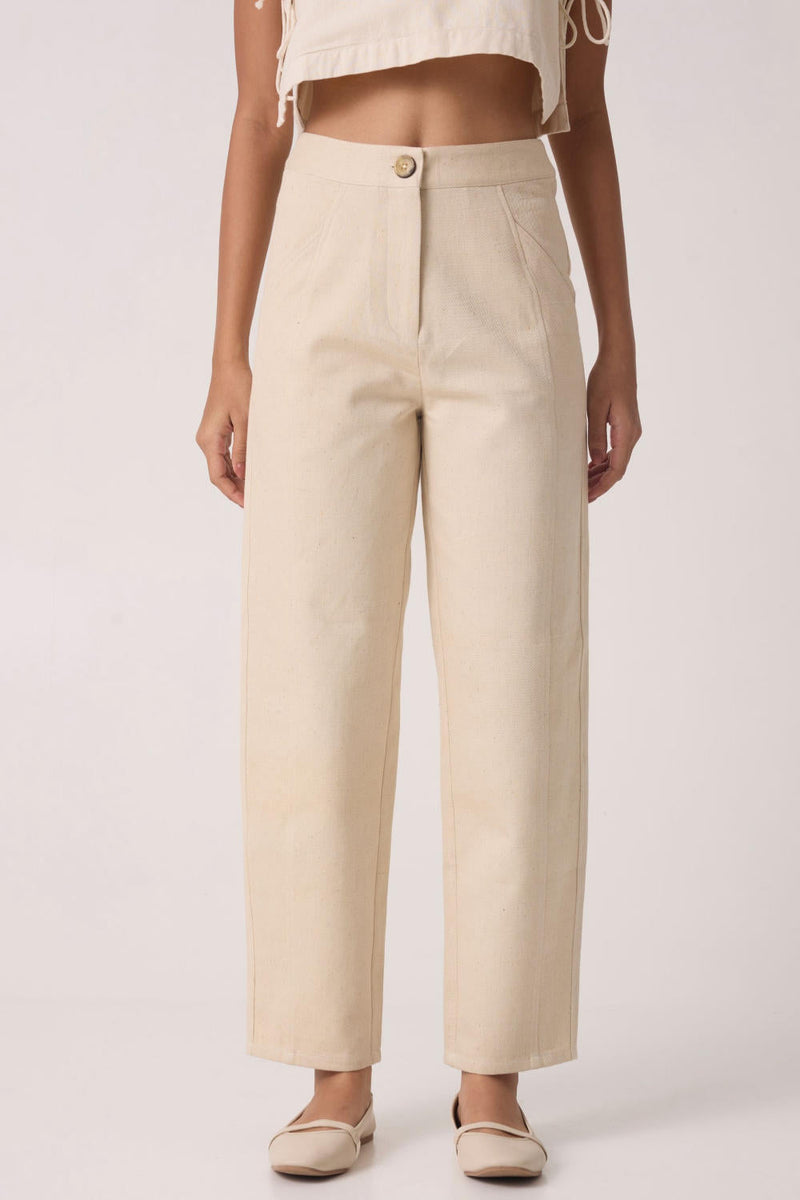 Sunisa Off White Denim Pants cotton by The Summer House for women Worldwide