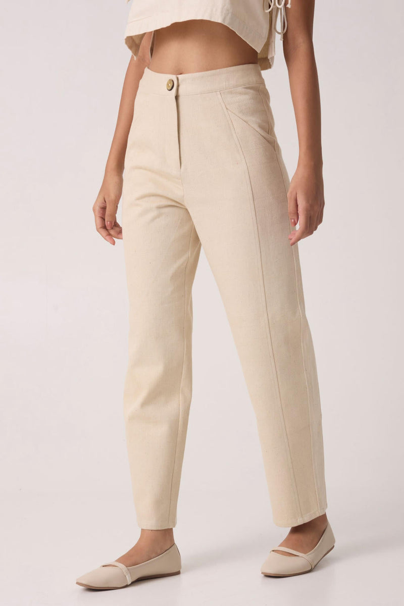Sunisa Off White Denim Pants cotton by The Summer House for women Worldwide
