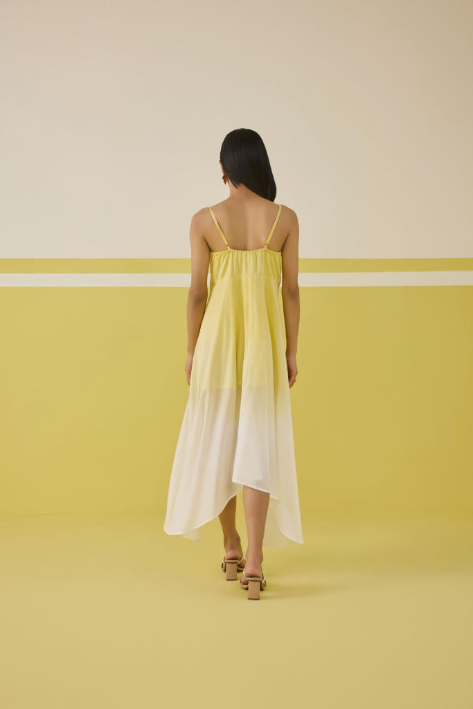 Sunshine Sea Lyocell Maxi Dress by SUI in yellow color for women Worldwide