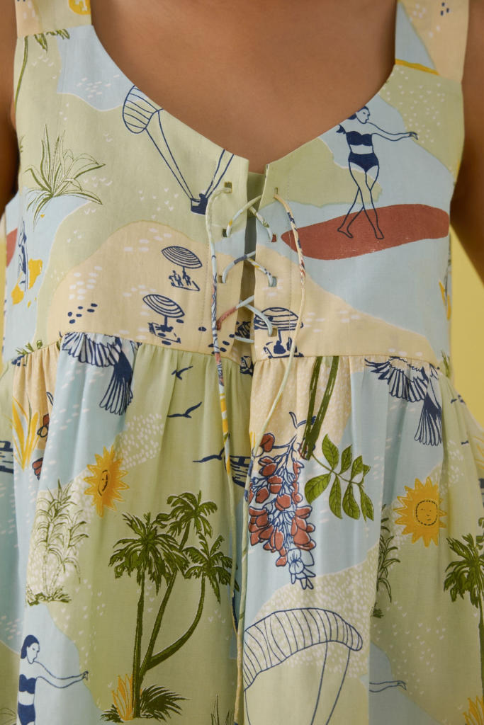 Sunshine Tencel Peplum Top mul by SUI in multi color for women Worldwide