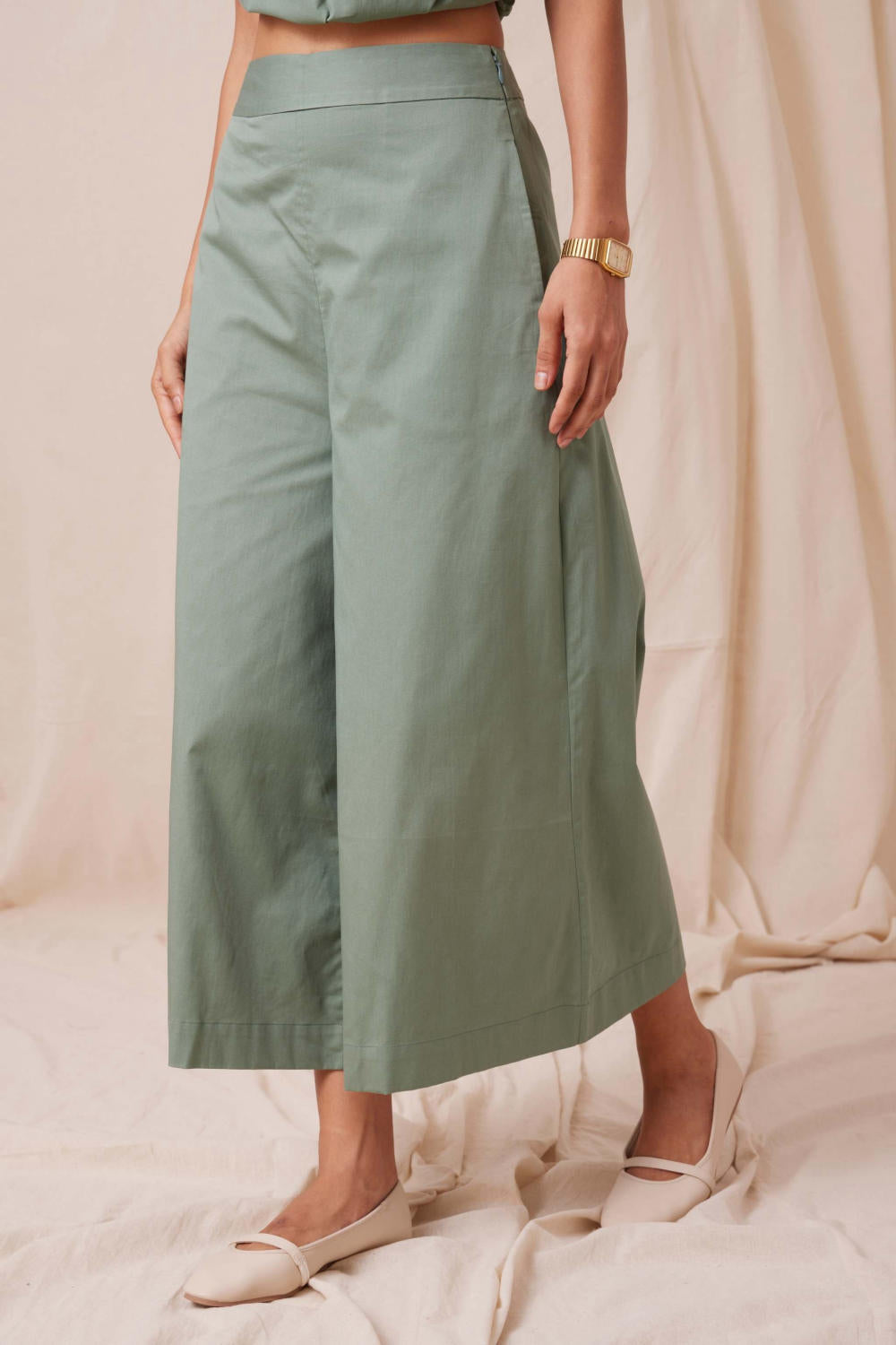 Svet Sage Green Cotton Pants