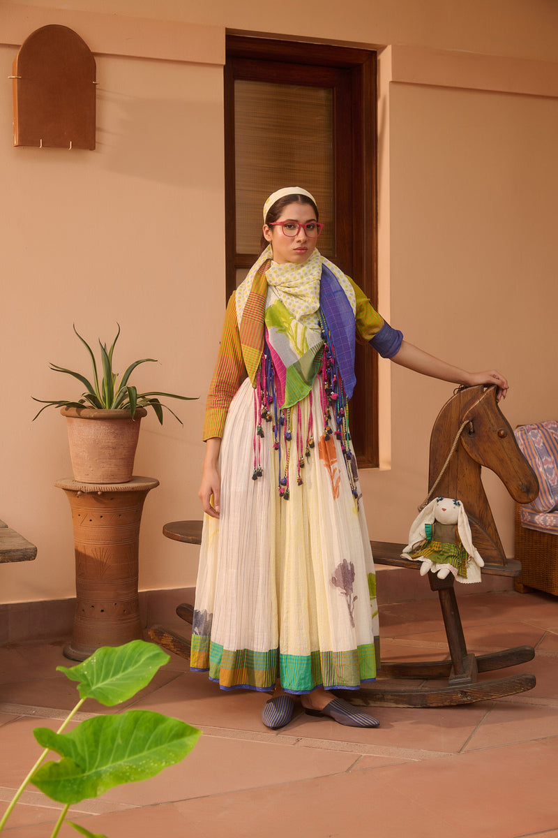 ARIZONA KURTA-MULTICOLOR silk by SWATTI KAPOOR in multi color for women Worldwide
