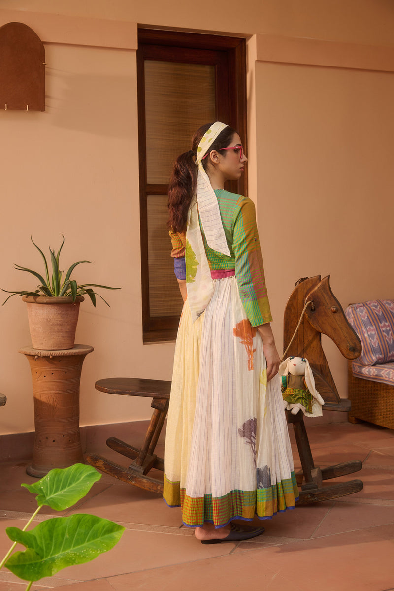 ARIZONA KURTA-MULTICOLOR silk by SWATTI KAPOOR in multi color for women Worldwide