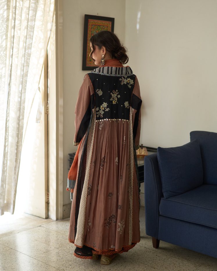 Aria Kurta chanderi kurta/kurta set by SWATTI KAPOOR in multi-color for women Worldwide