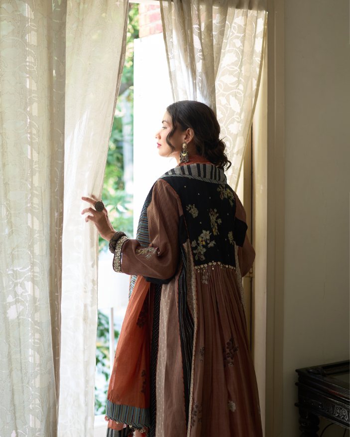 Aria Kurta chanderi kurta/kurta set by SWATTI KAPOOR in multi-color for women Worldwide
