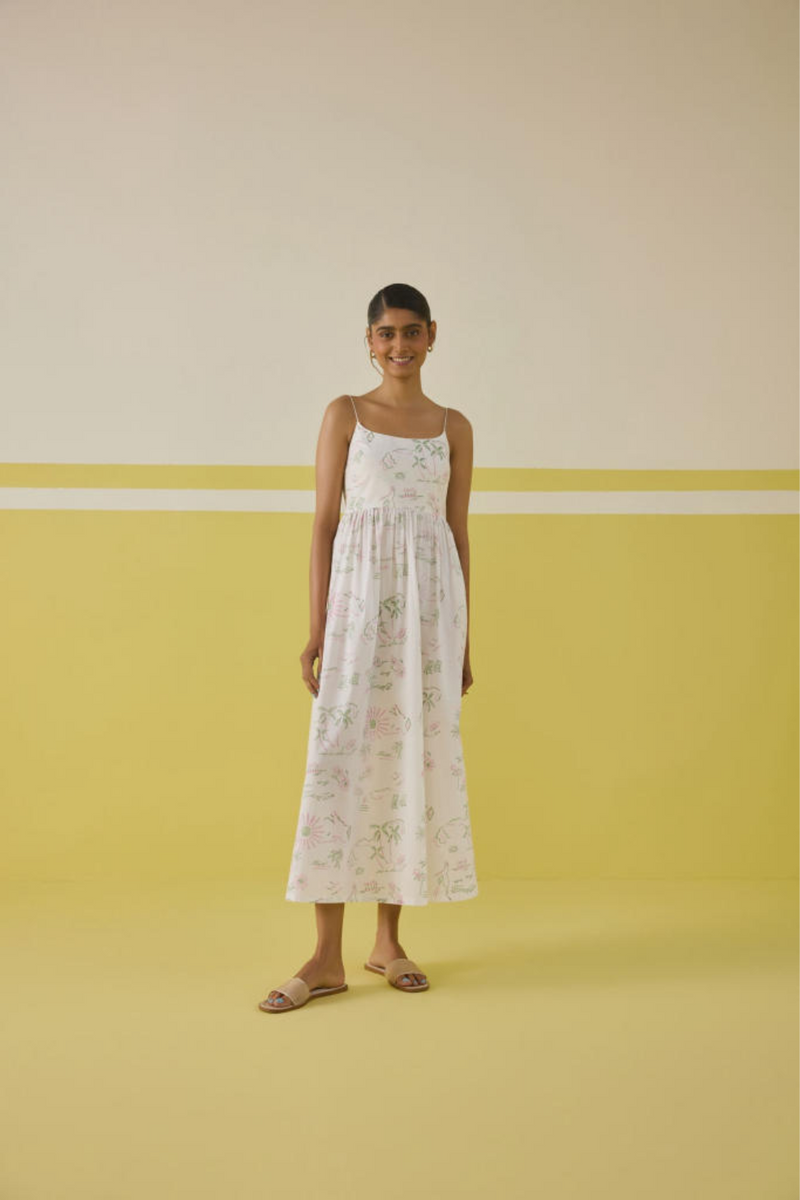 Sweet Sunshine Organic Cotton Maxi Dress poplin by SUI in multi color for women Worldwide