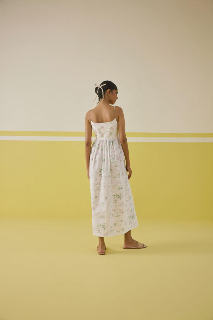 Sweet Sunshine Organic Cotton Maxi Dress poplin by SUI in multi color for women Worldwide