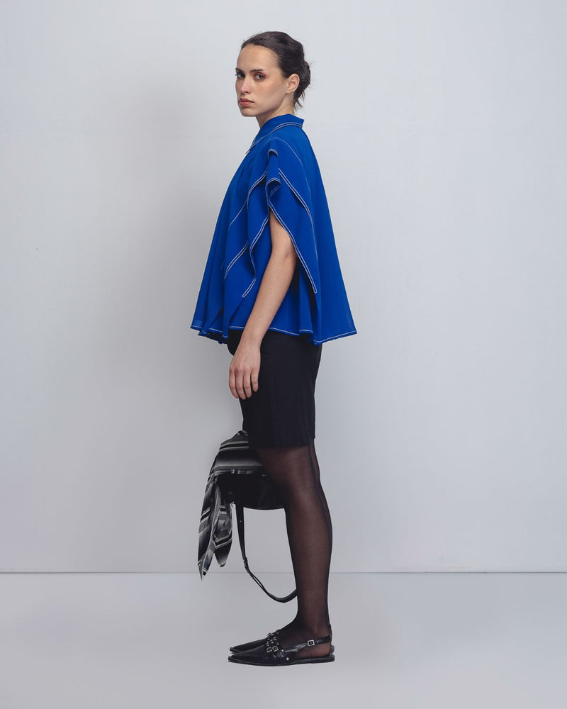 Tako Top - Electric Blue by Leh Studios in blue color for women Worldwide