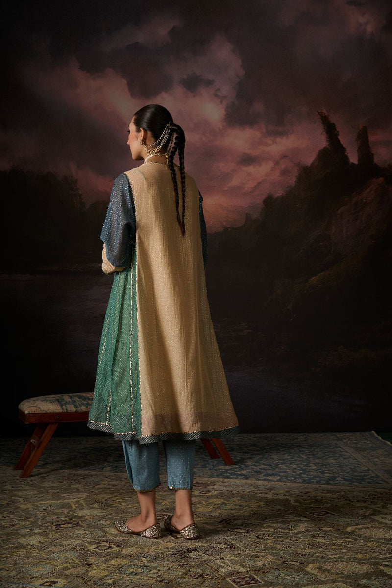 TARA KURTA chanderi by SWATTI KAPOOR in multi color for women Worldwide