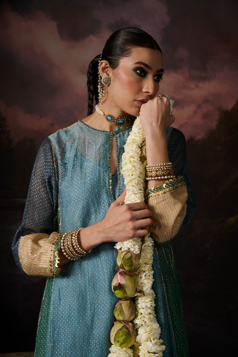 TARA KURTA chanderi by SWATTI KAPOOR in multi color for women Worldwide