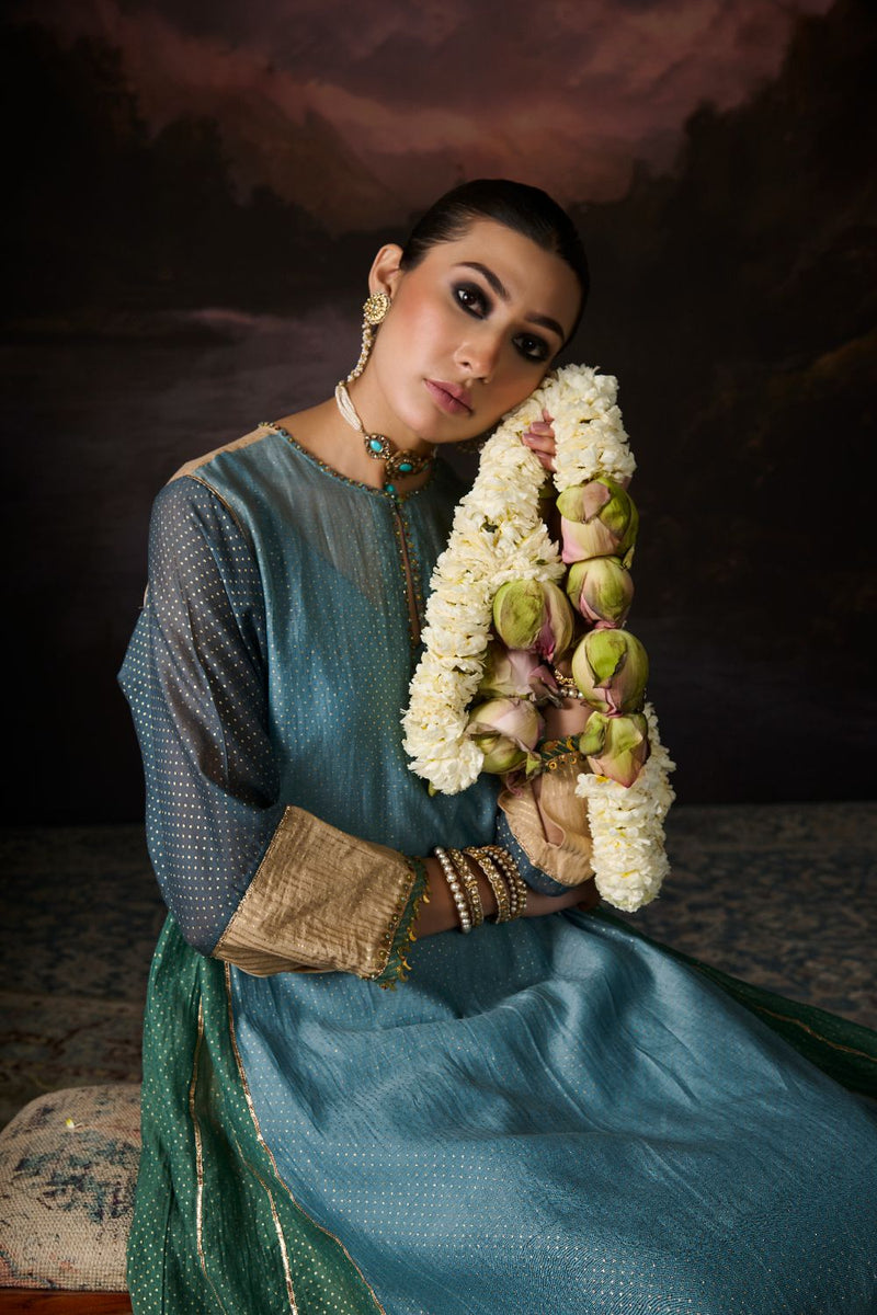TARA KURTA chanderi by SWATTI KAPOOR in multi color for women Worldwide