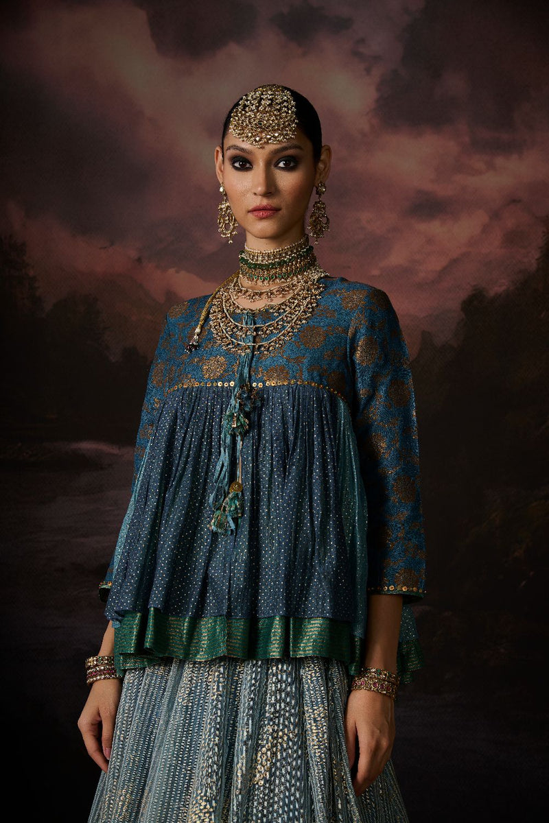 TASHI KEDIA TOP silk by SWATTI KAPOOR in multi color for women Worldwide