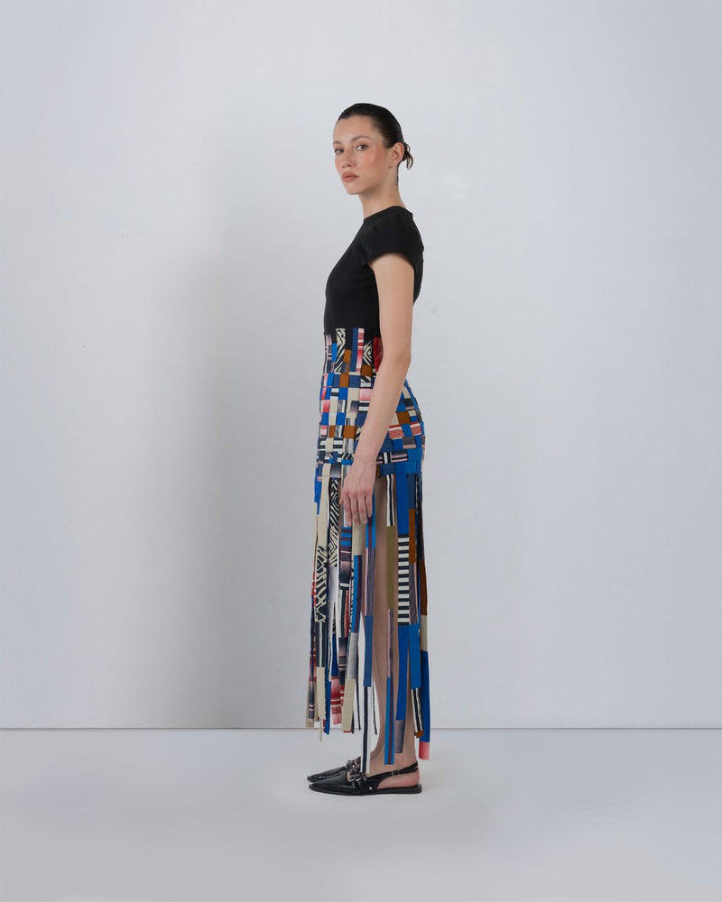 TASSEL DRESS - Multicolour + Black dress by Leh Studios in multicolour for women Worldwide