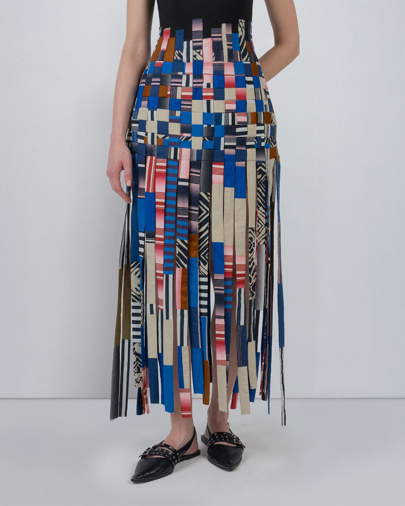TASSEL DRESS - Multicolour + Black dress by Leh Studios in multicolour for women Worldwide