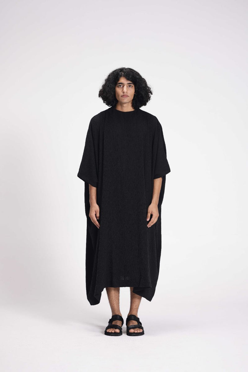 Textured Kaftan cotton by Turn Black in black color for women Worldwide