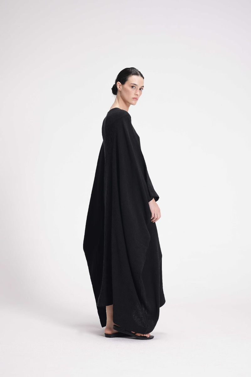 Textured Kaftan cotton by Turn Black in black color for women Worldwide