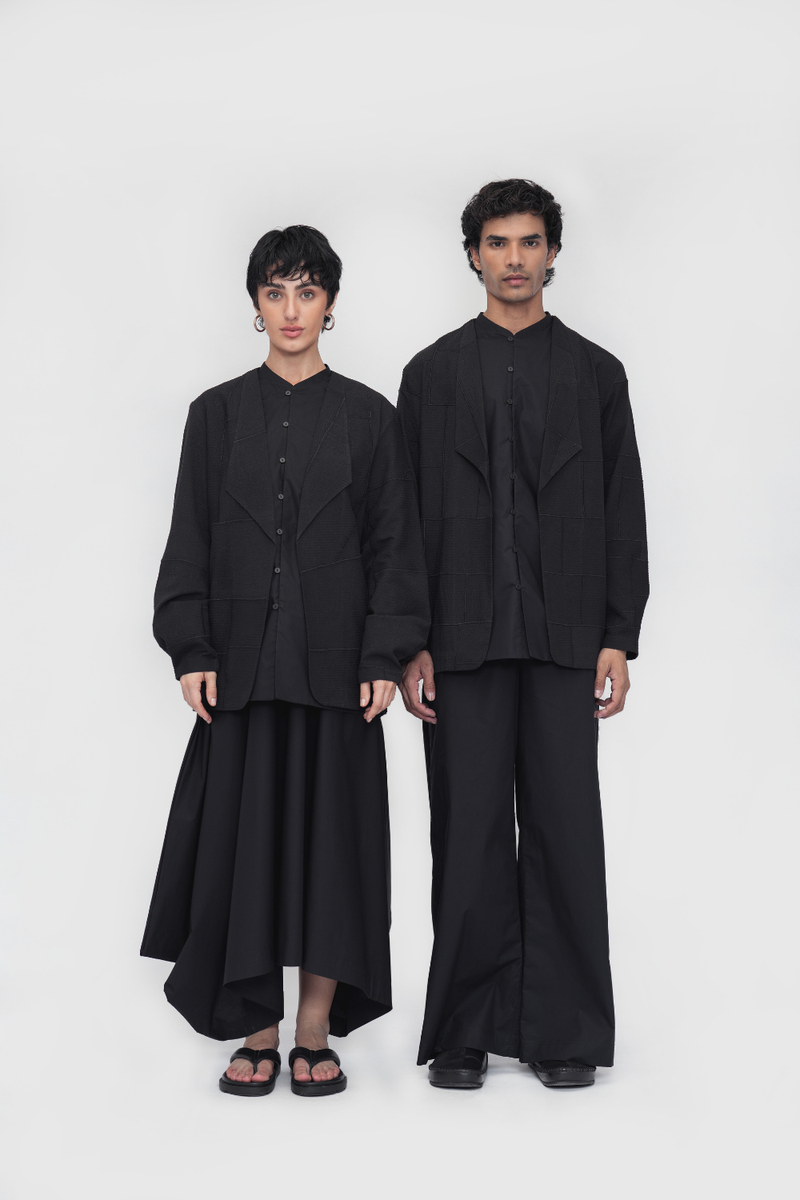 Gatsal Overlay cotton by Turn Black in black color for women Worldwide